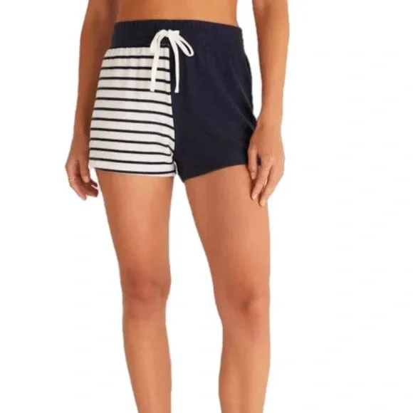 Z supply color block stripe short indigo - Picture 2 of 3